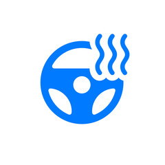 Steering Wheel And Heat Waves Icon