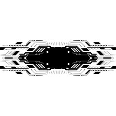 Obraz premium Abstract Tech Banner: Futuristic Circuit Board Design