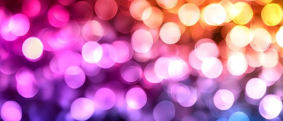 Fototapeta premium Colorful bokeh lights creating a dreamy atmosphere