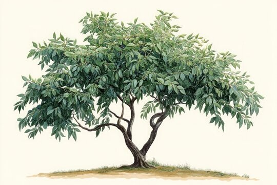 A neem tree with small green leaves and medicinal properties