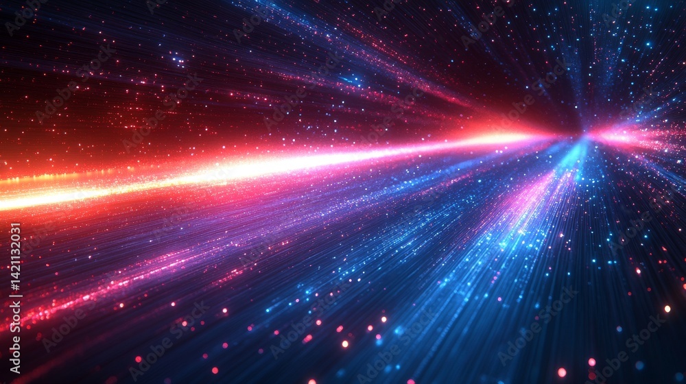 Poster nebula stream: a mesmerizing journey through interstellar fiber optics, with a captivating blend of 