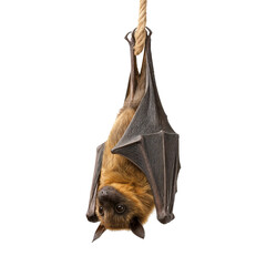 Hanging Bat - Close up of a fruit bat hanging upside down