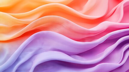 Obraz premium Subtle gradation of silk drapes in dreamy pastel shades creates soft flowing texture, evoking graceful elegance