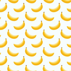 Seamless yellow banana pattern design vector