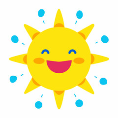 sun and bubbles vector illustration