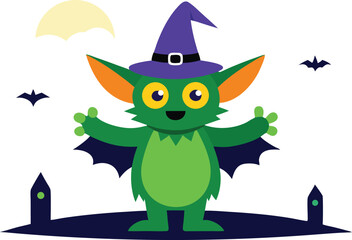 Naklejka premium describe-a-fairy-tale-creature-celebrating-hallowe_processed.eps