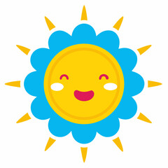 sun and bubbles vector illustration