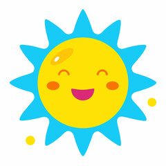 sun and bubbles vector illustration