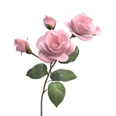 Fototapeta premium Pink roses floral art abstract background design