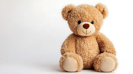 Obraz premium Cute teddy bear with white background.