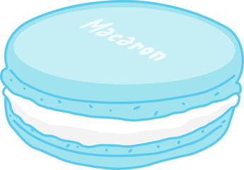 Sweet macaron dessert illustration