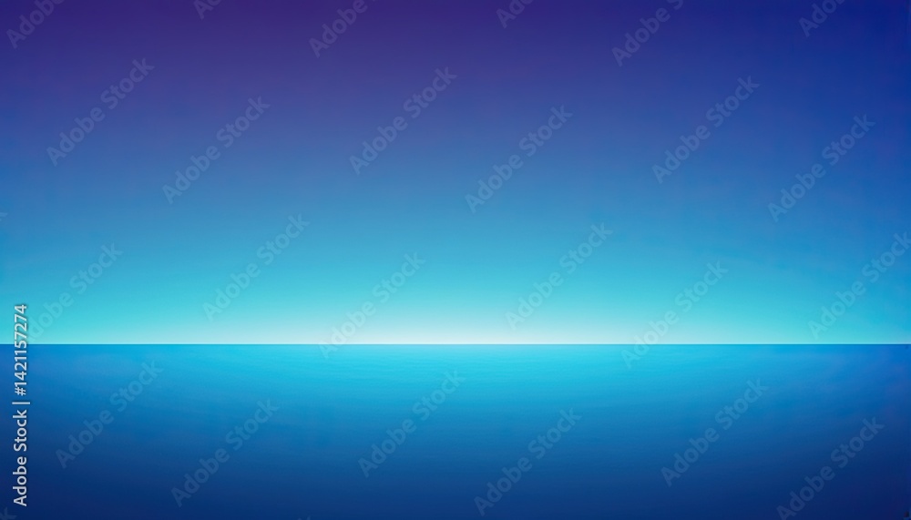 Poster abstract gradient background smooth transition of blues and purples with luminous horizon