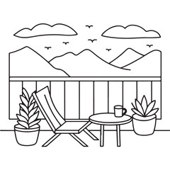 Cozy space coloring pages, bold and easy coloring pages, space coloring page, line art, victor illustration, black & white design, bold & easy coloring book, background