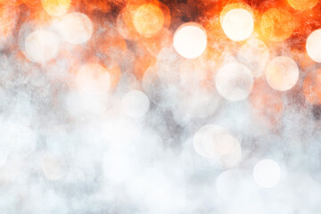 Fiery Bokeh Background in Orange and Grey. Generative AI