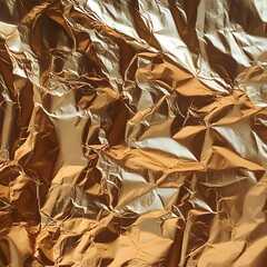 The texture of the foil is copper, crumpled gold foil