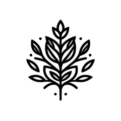 Minimalist Black & White Botanical Logo Design