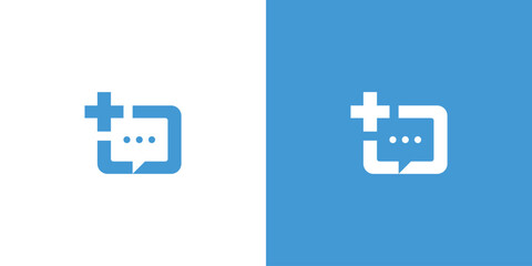 Obraz premium Doctor Chat or Medical Chat Logo Design