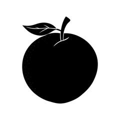 peach vector silhouette illustration