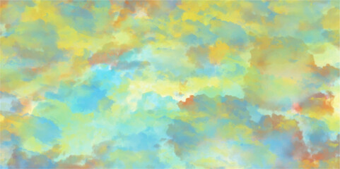 Abstract Colorful Smokey Cloud Shades Aquarelle Background. Abstract colorful watercolor texture background with stains of watercolor. Abstract colorful pastel with gradient multicolor toned textured.