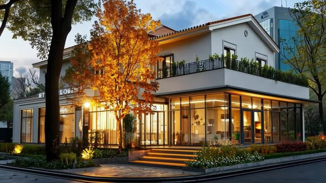 Eclectic architecture blending traditional and modern styles, urban landscapes with unique design elements.