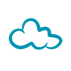 Fototapeta premium Handdrawn cloud vector illustration