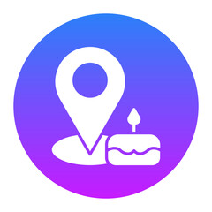 Obraz premium Birthday Location Icon
