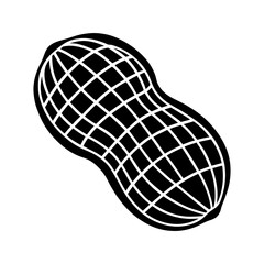 peanut silhouette vector illustration