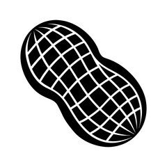 peanut silhouette vector illustration