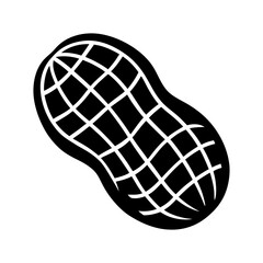 peanut silhouette vector illustration