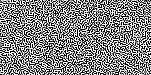 Abstract Reaction-diffusion Turing pattern natural texture gray gradient color scheme. Linear design with biological algorithm psychedelic background. Reaction-diffusion or truing patter