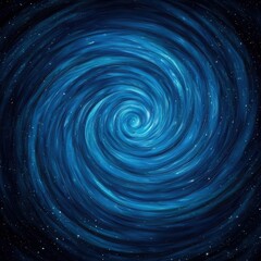 Obraz premium Swirling Blue Galaxy with Stars and Cosmic Depths in Night Sky