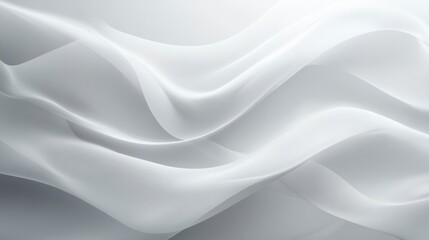 Naklejka premium Abstract white flowing waves, smooth curves, elegant background.