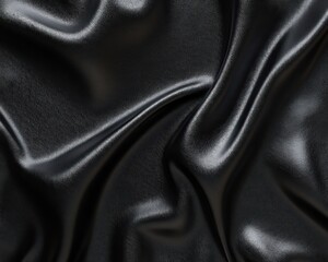 Fototapeta premium Black fabric texture closeup