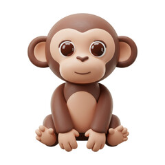 Naklejka premium Baby monkey cartoon toy