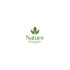 Three Leaves Simple Nature Brand Logo Template
