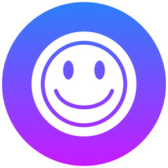Fototapeta premium Slightly Smiling Face Icon