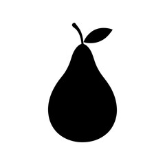 pear vector silhouette illustration