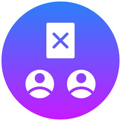Naklejka premium Disqualified Icon