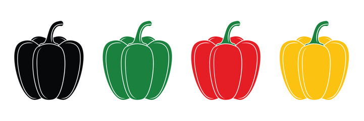 Pepper vector Art & Illustration, pepper on a white background