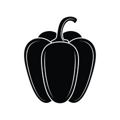 Pepper Silhouette, pepper vector Art & Illustration on a white background