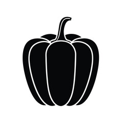 Pepper Silhouette, pepper vector Art & Illustration on a white background