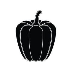 Pepper Silhouette, pepper vector Art & Illustration on a white background