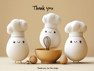thank you eggs chef hats recipe friendly
