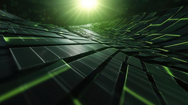 Innovative renewable energy solutions global market business template digital environment abstract viewpoint high fidelity concept