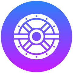 Obraz premium Wood Shield Icon