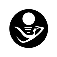 Reclining Woman in Eclipse Silhouette