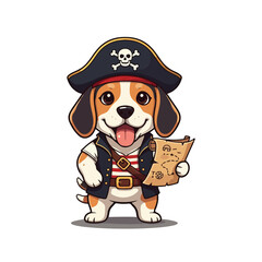 Cute Beagle Dog Sitting Cartoon Vector Icon Illustration Animal Nature Icon Isolated Flat Vector