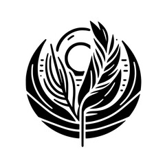 Minimalist Botanical Illustration: Elegant Black and White Design