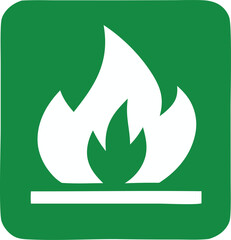 Obraz premium Green leaf button icon, a vector nature symbol for eco design