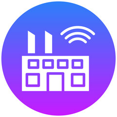 Smart Industry Vector Icon